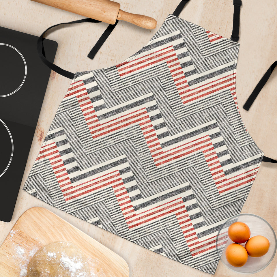 Zigzag Chevron Striped Pattern Adjustable Apron