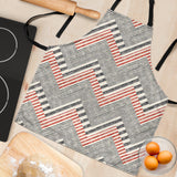 Zigzag Chevron Striped Pattern Adjustable Apron