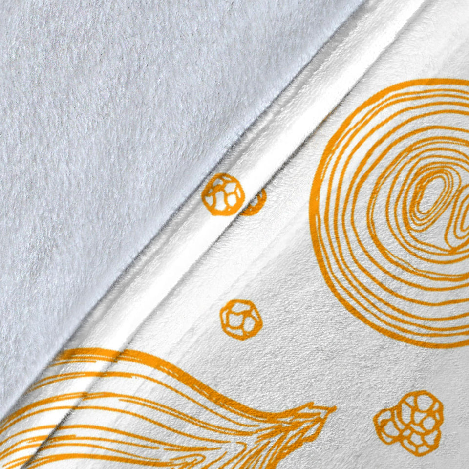 Hand Drawn Onion Pattern Premium Blanket