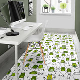 Sketch Funny Frog Pattern Area Rug