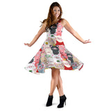 Pig Pattern Print Design 02 Sleeveless Midi Dress