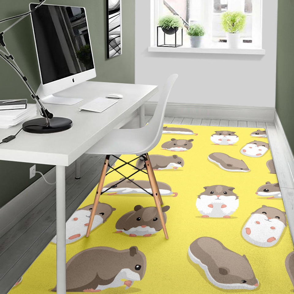 Cute Hamster Pattern Area Rug
