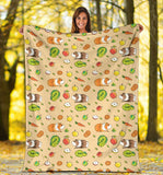 Guinea Pig Pattern Print Design 05 Premium Blanket