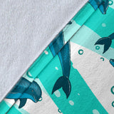 Dolphin Sea Pattern Premium Blanket