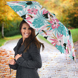 Toucan Tropical Flower Leave Pattern Umbrella