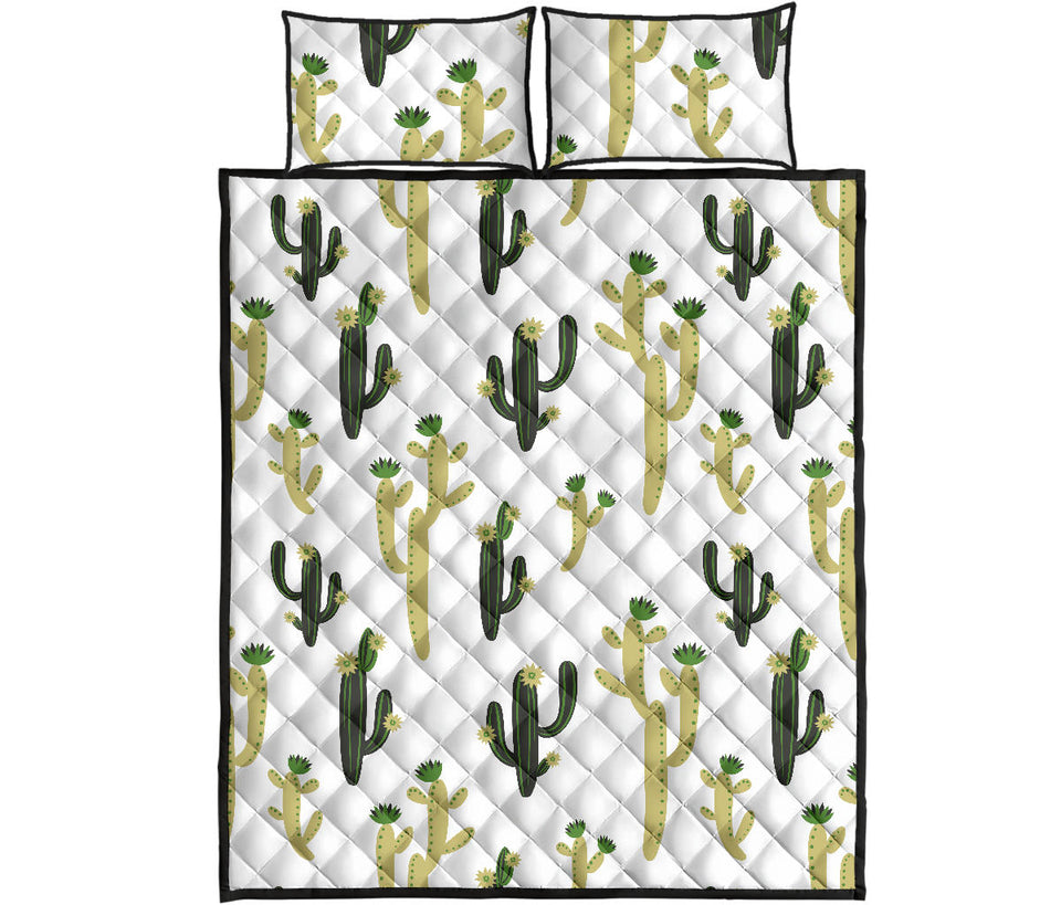 Cute cactus pattern Quilt Bed Set