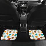 Colorful American Football Ball Pattern Front And Back Car Mats