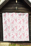 Hand Drawn Ice Cream Pattern Premium Quilt