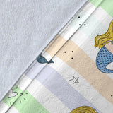 Cute Hand Drawn Mermaid Premium Blanket