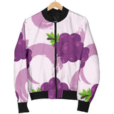 Cute Grape Pattern Women'S Bomber Jacket