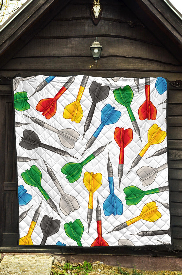 Darts Pattern Print Design 03 Premium Quilt