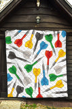 Darts Pattern Print Design 03 Premium Quilt