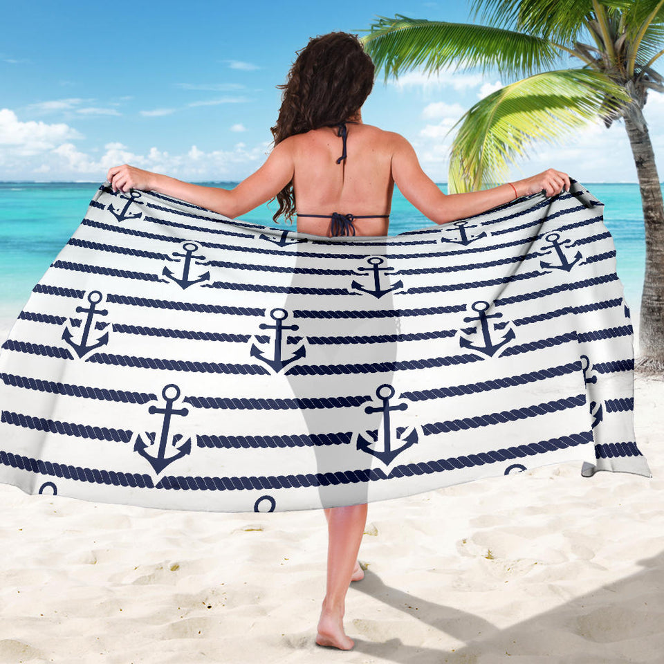 Anchor Rope Nautical  Pattern Sarong