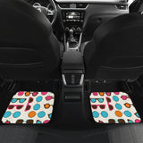 Sun Glasses Pattern Print Design 03 Front and Back Car Mats