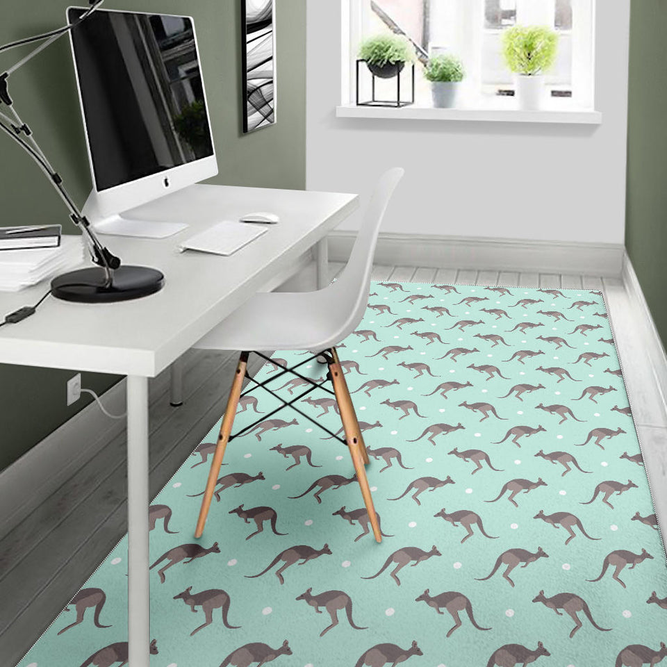 Kangaroo Pattern Background Area Rug
