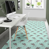 Kangaroo Pattern Background Area Rug