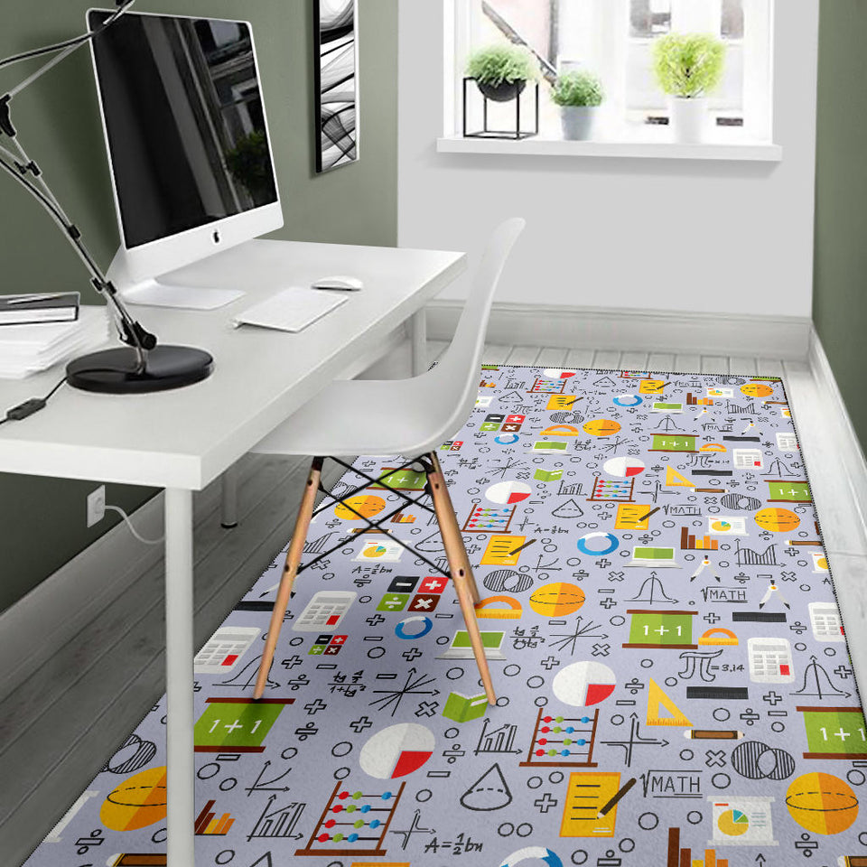 Math Pattern Print Design 04 Area Rug