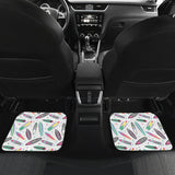 Surfboard Pattern Print Design 04 Front and Back Car Mats