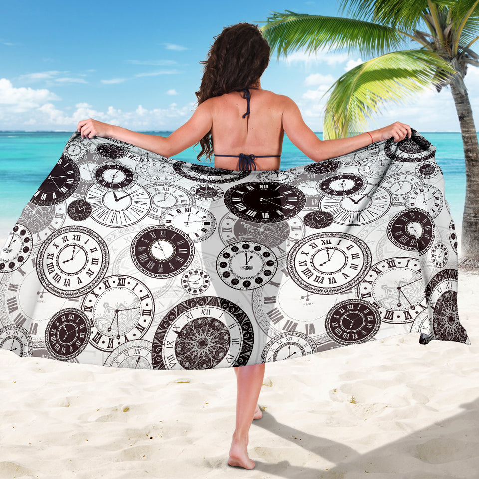 Classic Vintage Clock Pattern Sarong