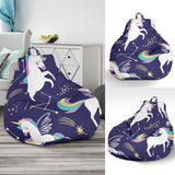 Hand Drawn Cute Unicorn Star Planet Bean Bag Cover
