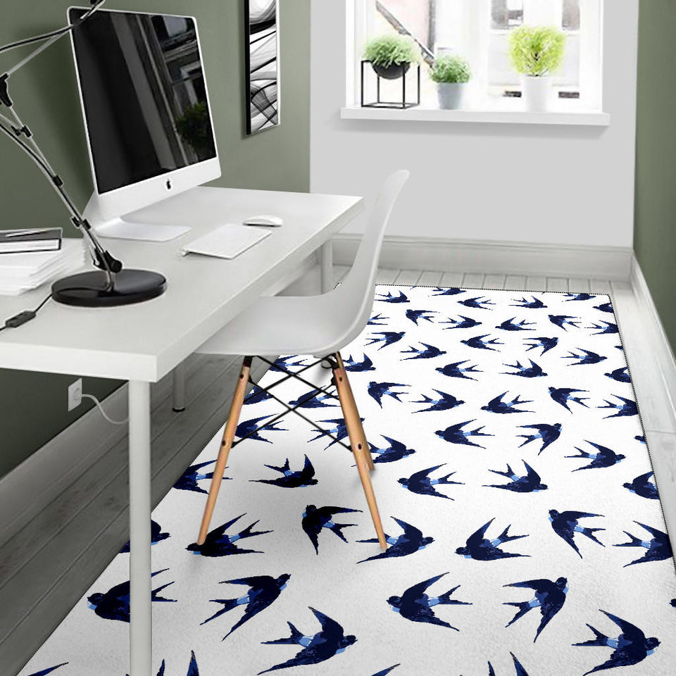 Swallow Pattern Print Design 03 Area Rug