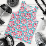 3D sakura cherry blossom pattern Men Tank Top