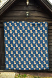 Golden Retriever Pattern Print Design 03 Premium Quilt