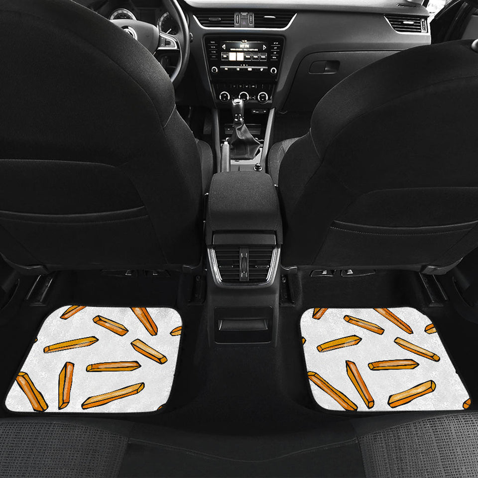 French Fries Potato Pattern Front And Back Car Mats