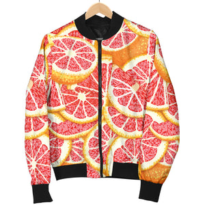 Tropical Grapefruit Pattern Women'S Bomber Jacket