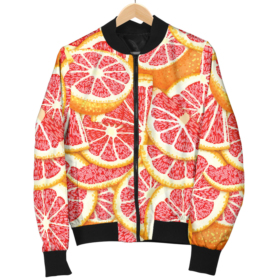 Tropical Grapefruit Pattern Women'S Bomber Jacket