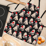 Christmas Pugs Santa_S Red Cap Pattern Adjustable Apron