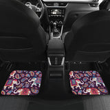 Elephant Indian Style Ornament Pattern Front And Back Car Mats