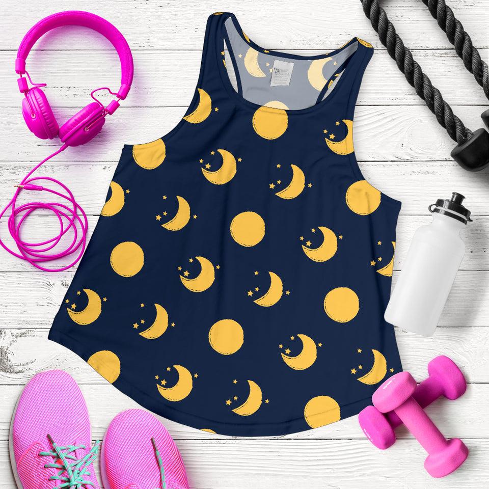 Moon star pattern Women Racerback Tank Top