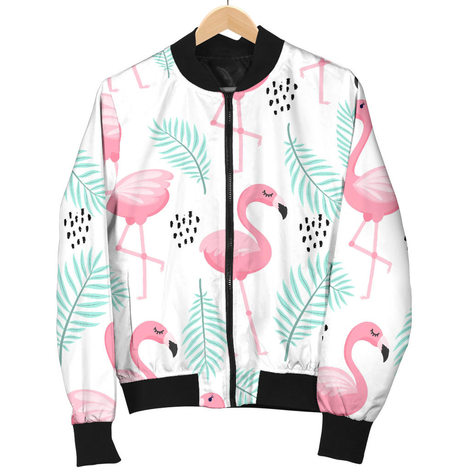 Cute Flamingo Pattern Women'S Bomber Jacket
