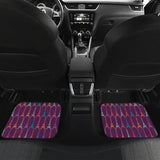 Eiffel Tower Pattern Print Design 05 Front and Back Car Mats