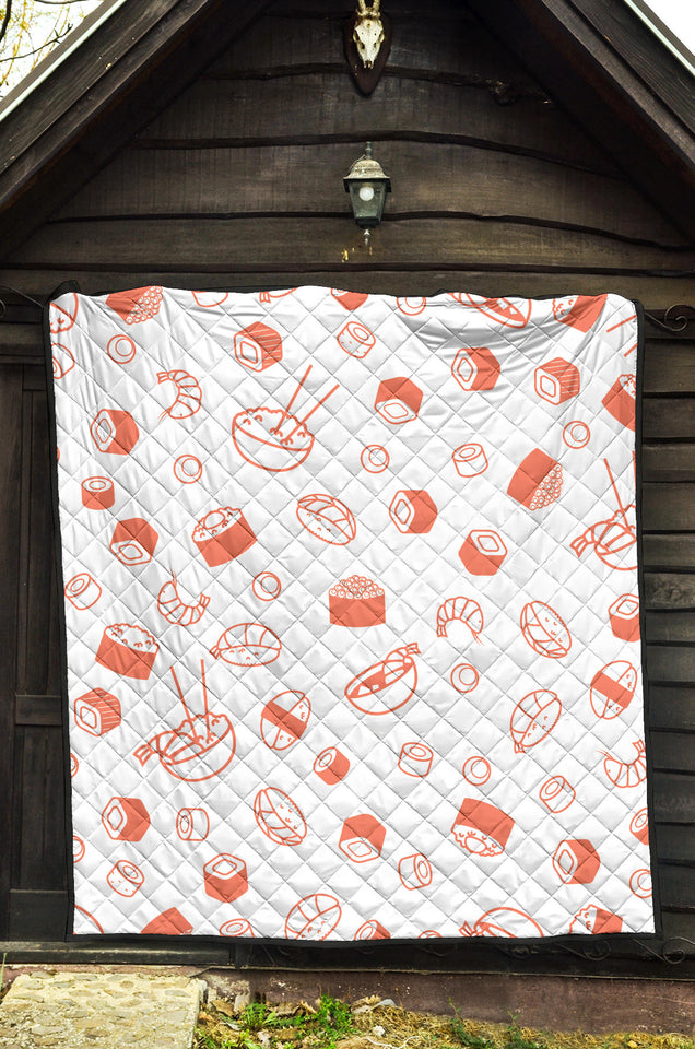Sushi Pattern Premium Quilt