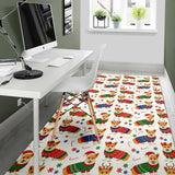 Corgi Christmas Pattern Area Rug