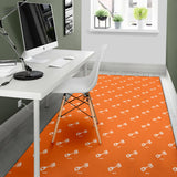 Engine Piston Orange Background Pattern Print Design 05 Area Rug