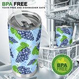 Watercolor Grape Pattern Tumbler