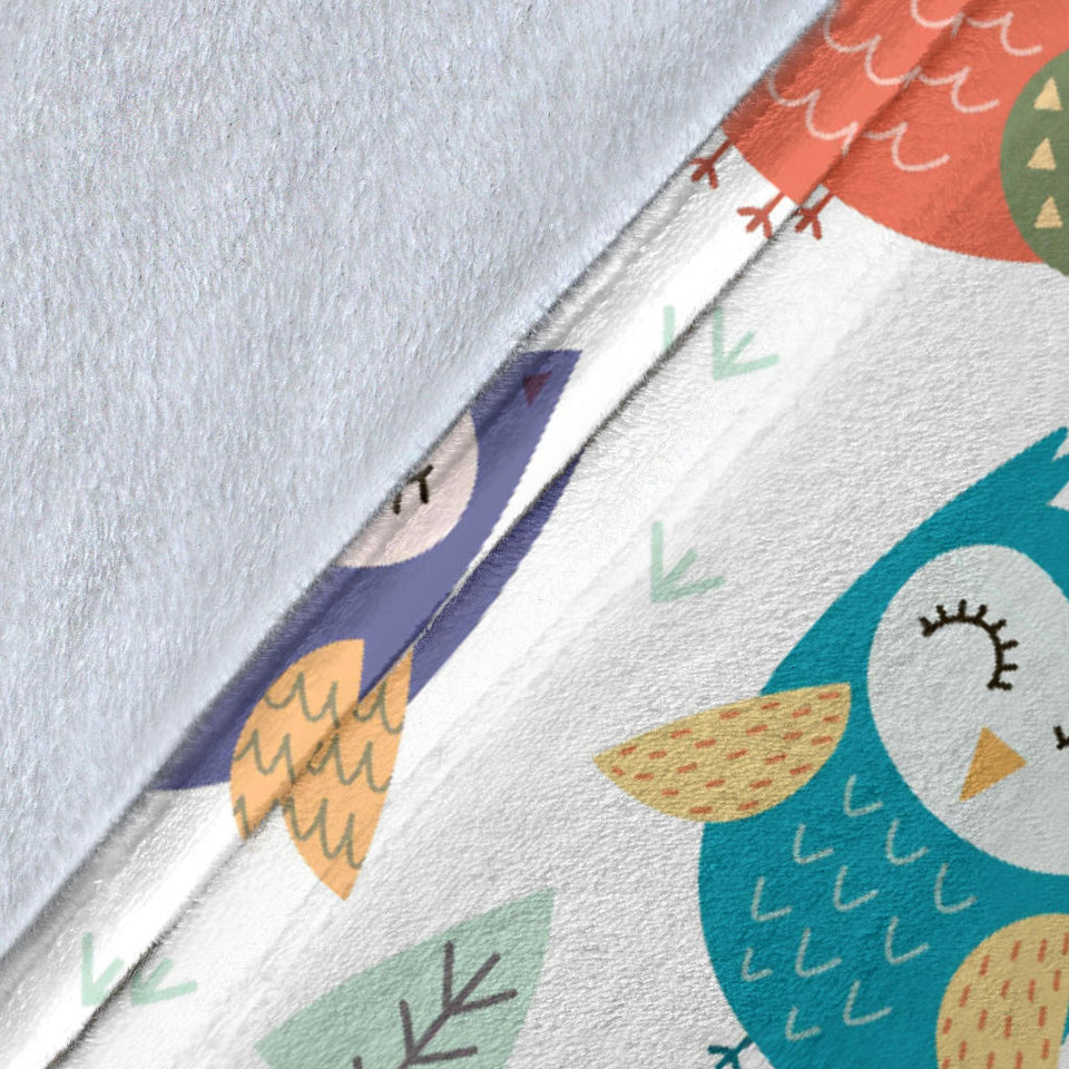 Cute Owl Pattern Premium Blanket