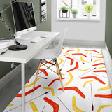 Waterclor Boomerang Australian Aboriginal Ornament Area Rug