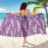 Lavender Flowers Purple Pattern Sarong