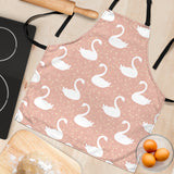Swan Flower Light Pink Background Adjustable Apron