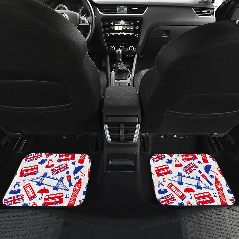 British Pattern Print Design 01 Front and Back Car Mats