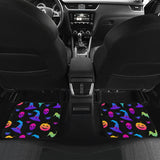 Colorful Halloween Background Front And Back Car Mats