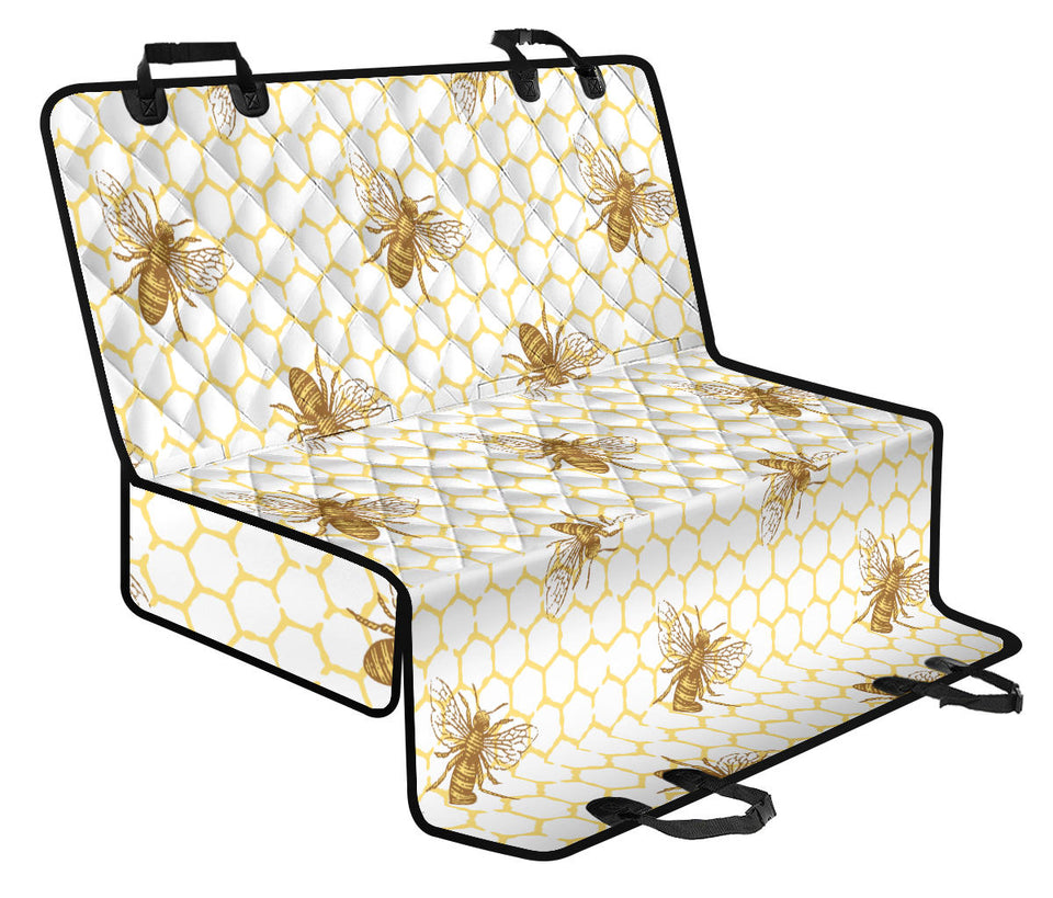 Bee Honeycomb Seamless Design Pattern Dog Car Seat Covers