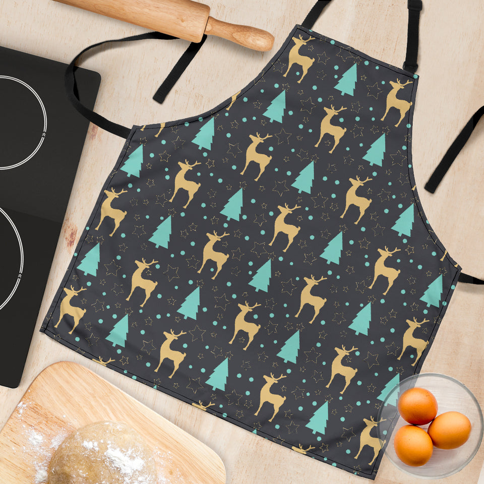 Deers Star Tree Pattern Adjustable Apron