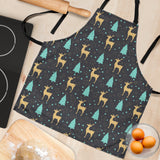 Deers Star Tree Pattern Adjustable Apron