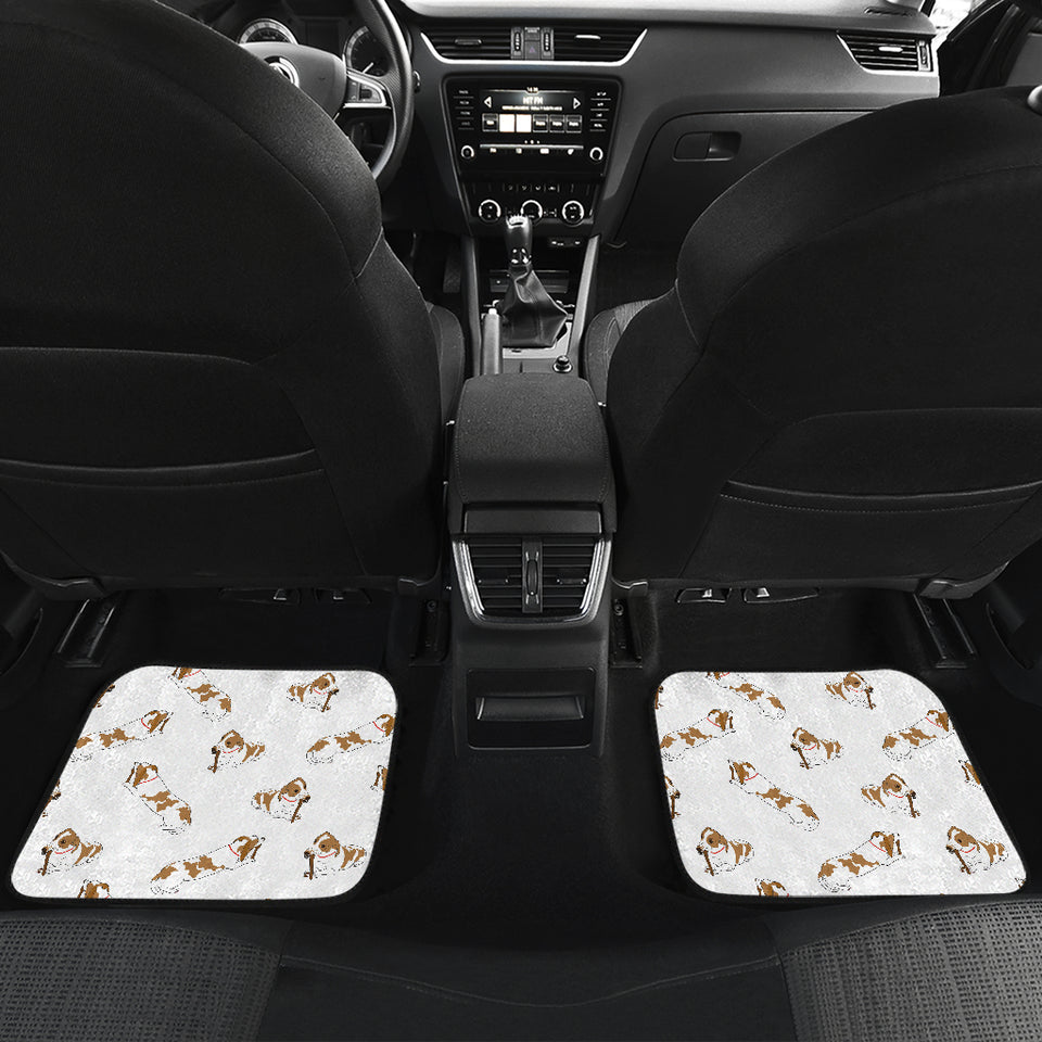 Jack Russel Pattern Print Design 04 Front and Back Car Mats
