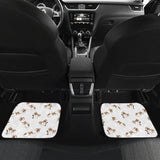 Jack Russel Pattern Print Design 04 Front and Back Car Mats
